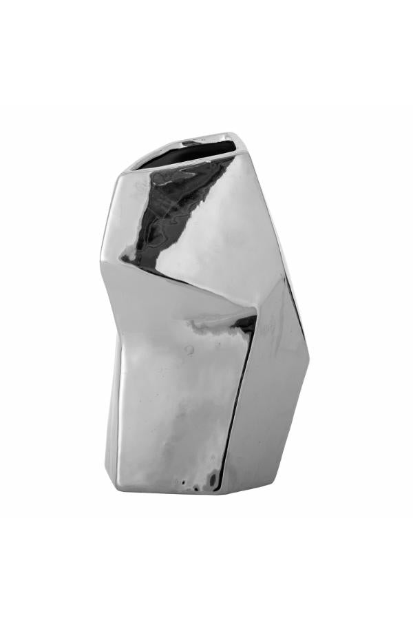 Bloomingville Dimona Vase, Silver, Stoneware
