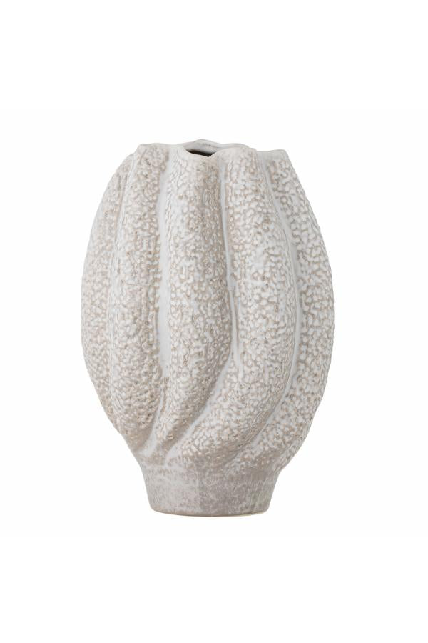 Bloomingville Cove Vase, White, Stoneware