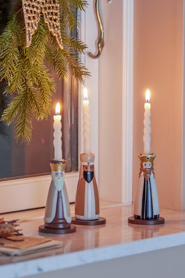 Bloomingville Betiel Candle Holder, Multi, FSC®100%, Beech