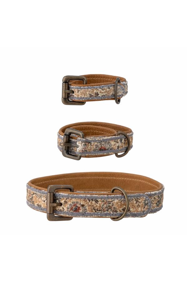 Bloomingville Imola Dog Collar, Blue, Cotton