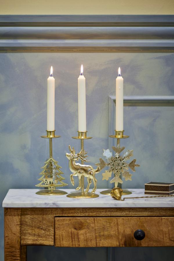Bloomingville Sauda Candle Holder, Gold, Metal
