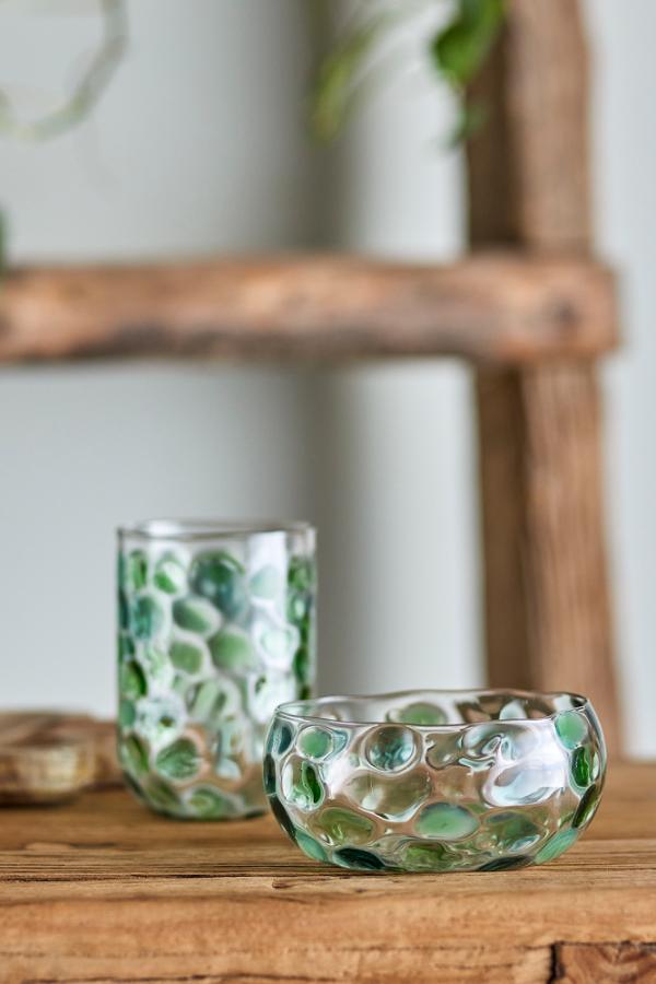Creative Collection Rondha Bowl, Green, Glass