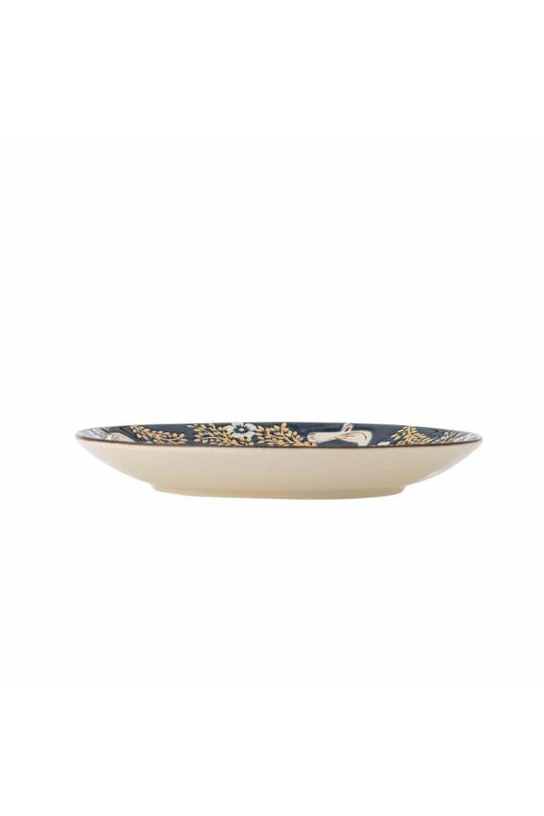 Bloomingville Hezha Plate, Blue, Stoneware