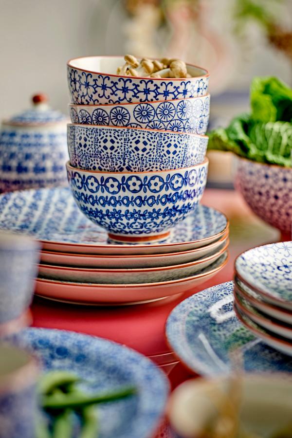 Bloomingville Karine Plate, Blue, Stoneware