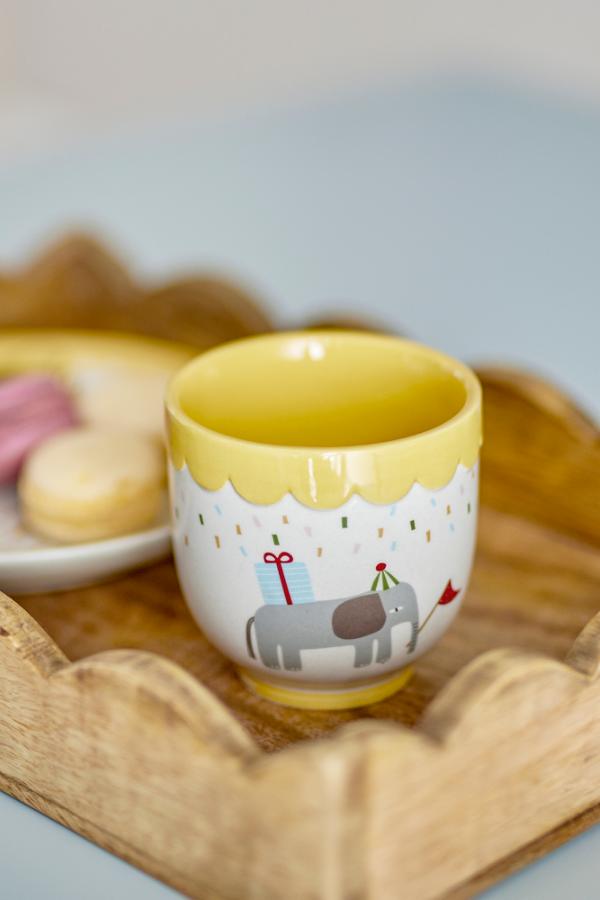 Bloomingville Mini Celebrate Cup, Yellow, Stoneware