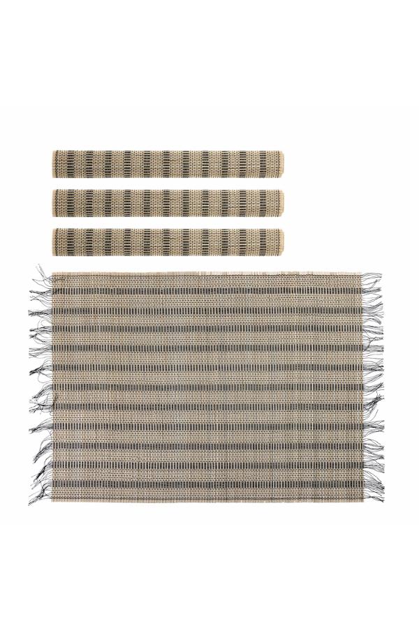 Bloomingville Mendo Placemat, Black, Bamboo