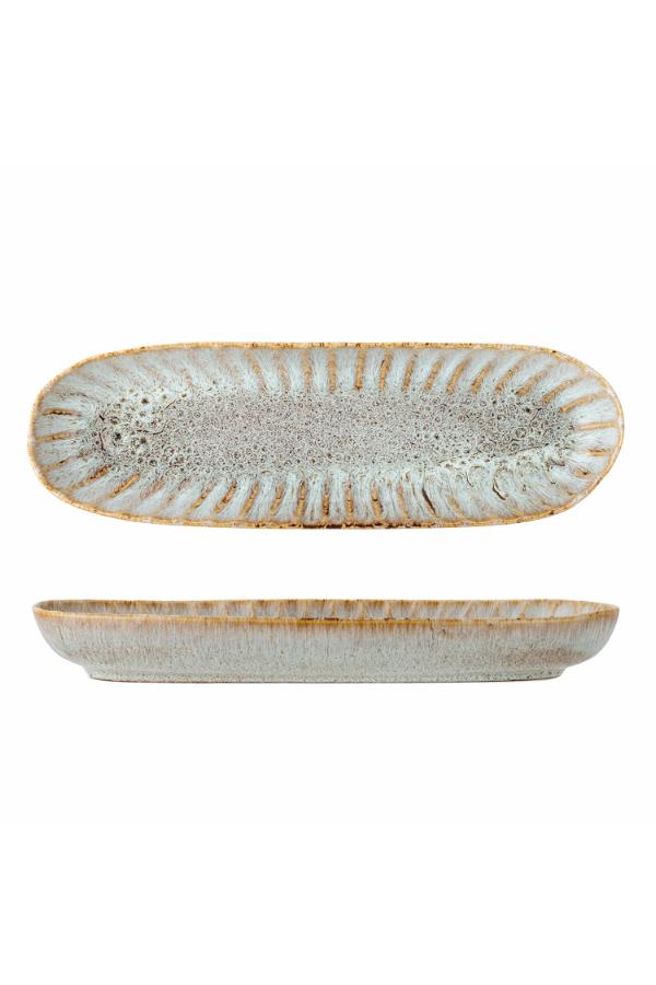 Creative Collection Fleur Serving Plate, Nature, Stoneware