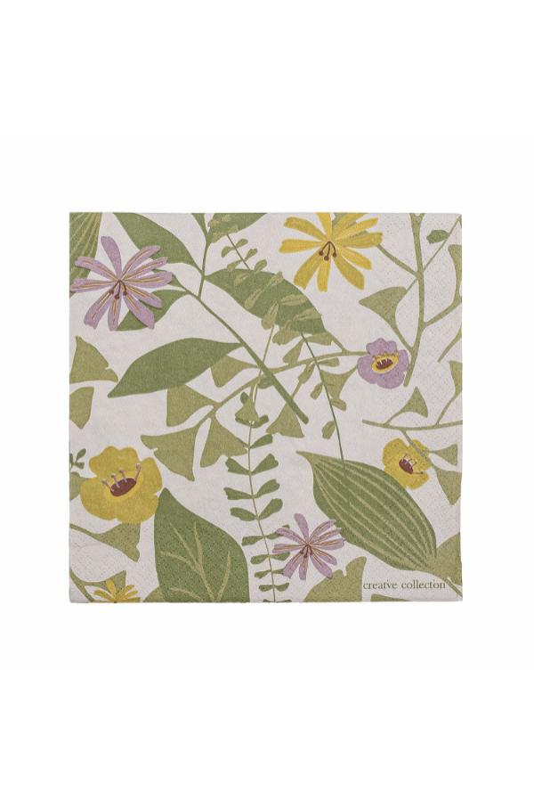 Creative Collection Camelie Napkin, Green, FSC®Mix, Paper