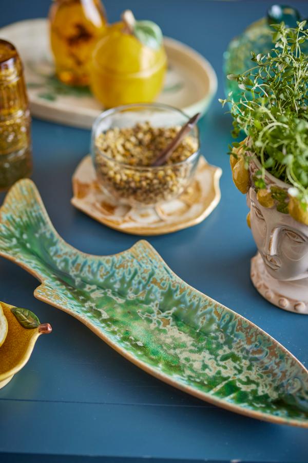Creative Collection Hadden Serving Plate, Green, Stoneware