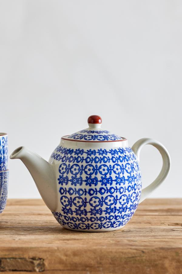 Bloomingville Karine Teapot, Blue, Stoneware