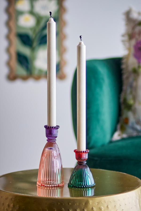Creative Collection Shilo Candle Holder, Multi, Glass