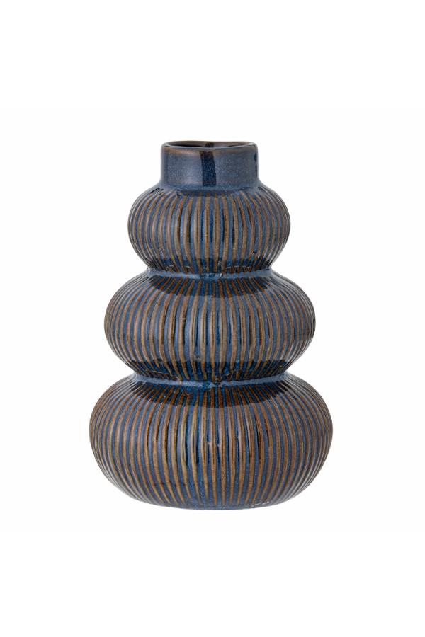 Bloomingville Myrtle Vase, Blue, Stoneware