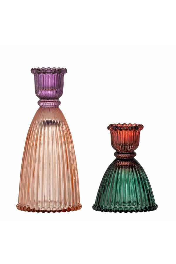Creative Collection Shilo Candle Holder, Multi, Glass
