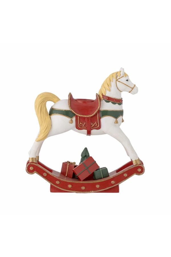 Bloomingville Almine Candle Holder, Red, Polyresin