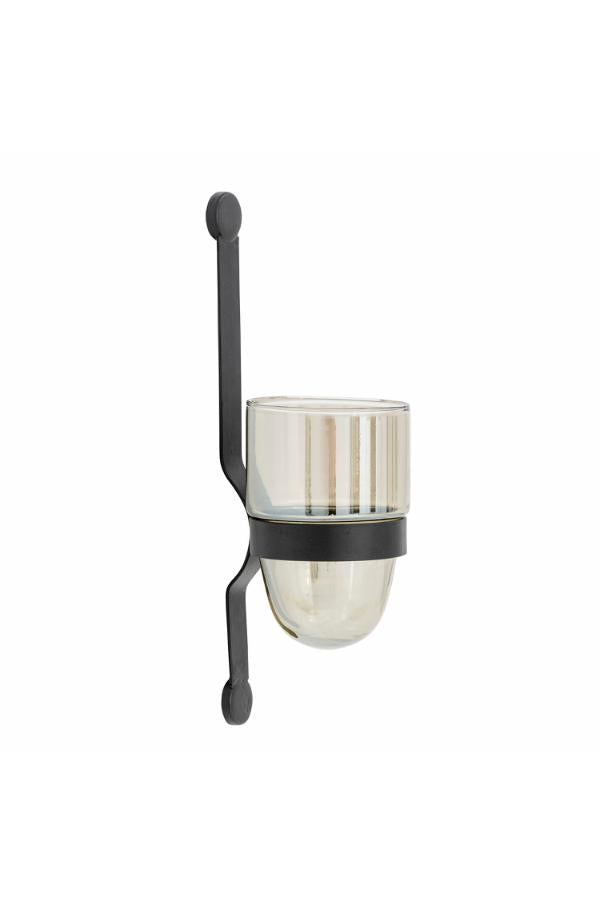 Bloomingville Jasmina Wall Votive, Black, Glass