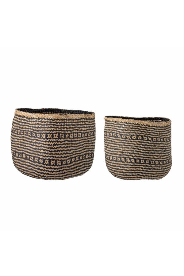 Bloomingville Heddy Basket, Black, Seagrass