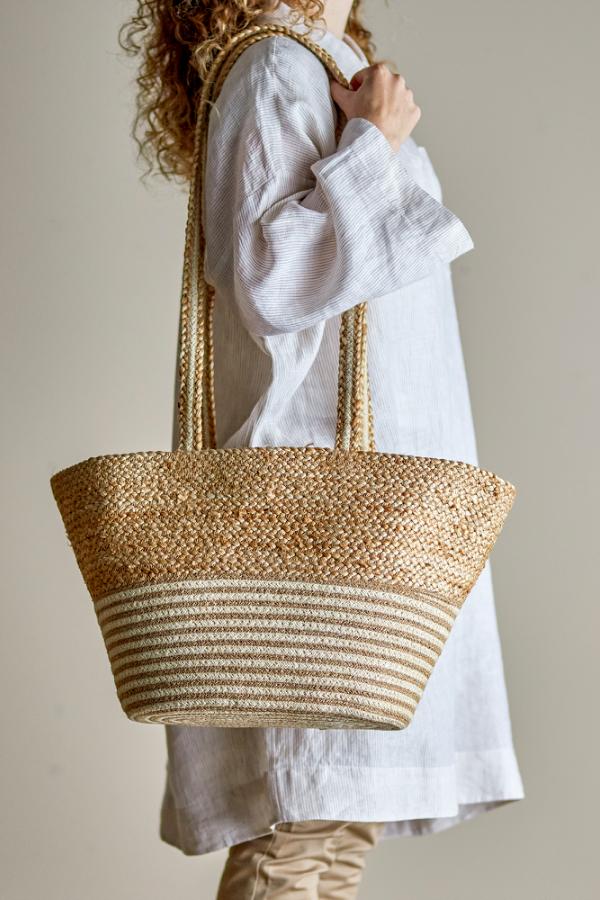 Bloomingville Simona Shopping Bag, Nature, Jute
