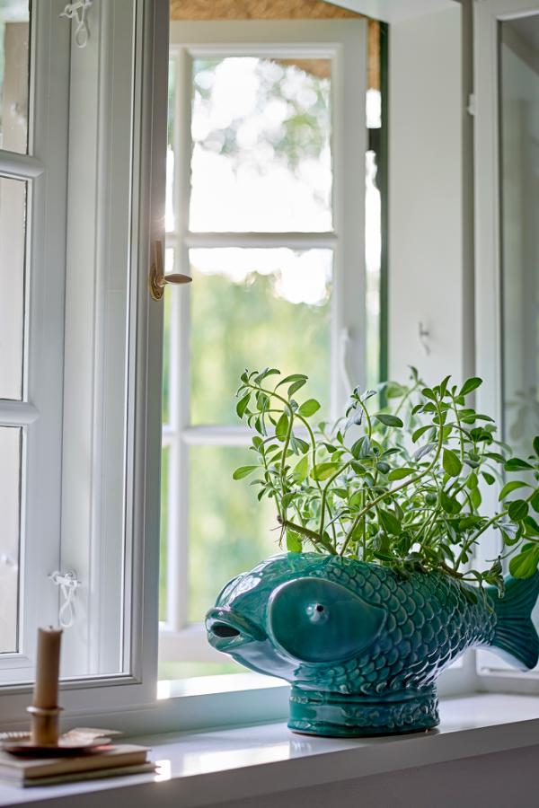Creative Collection Hiro Flowerpot, Green, Stoneware