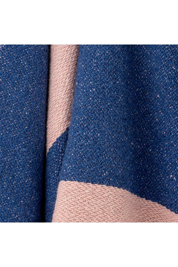 Bloomingville Cadeo Throw, Blue, Recycled Cotton