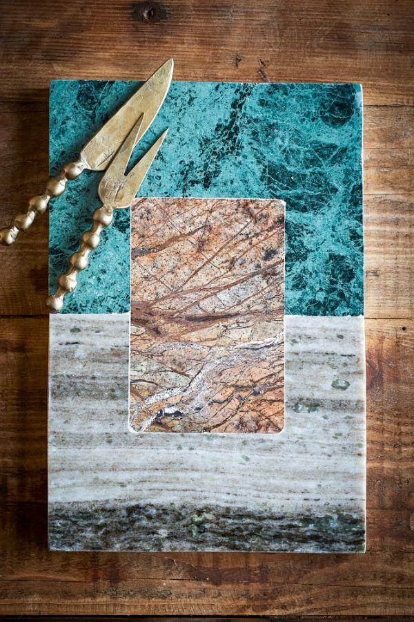 Creative Collection Ketil Cutting Board, Green, Marble