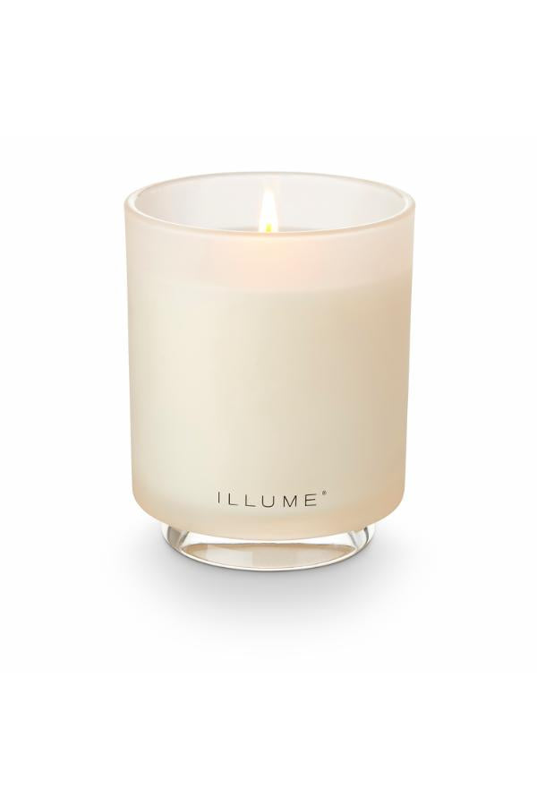 Illume Driftwood Box Glass Candle, White,