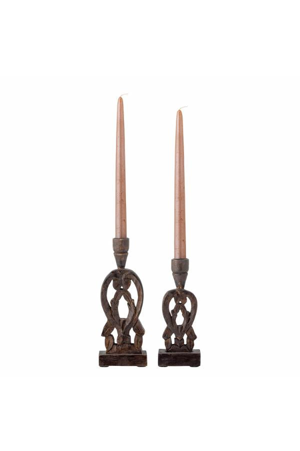 Creative Collection Bernie Candle Holder, Brown, Mango