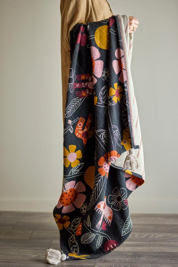 Bloomingville Vivielle Throw, Multi, Recycled Cotton