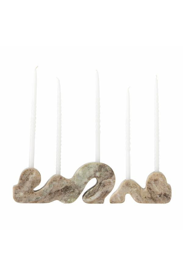 Bloomingville Liabella Candle Holder, Nature, Marble