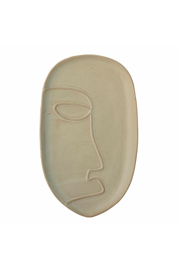 Bloomingville Ngan Tray, Green, Stoneware