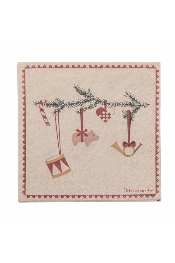 Bloomingville Yule Napkin, Nature, FSC®Recycled, Paper