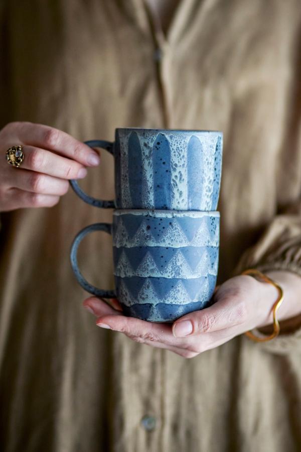 Creative Collection Ramie Mug, Grey, Stoneware