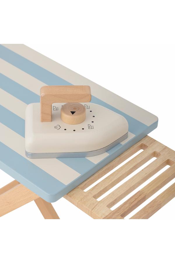 Bloomingville Mini Sande Toy Ironing Board & Iron, Blue, FSC®100%, MDF