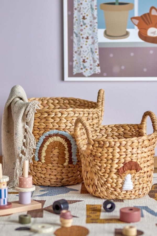 Bloomingville Mini Agnes Basket, Multi, Water Hyacinth