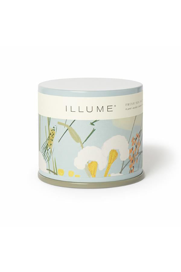 Illume Fresh Sea Salt Vanity Tin Candle, Blue,