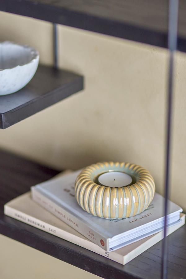 Bloomingville Topeka Votive, Yellow, Stoneware