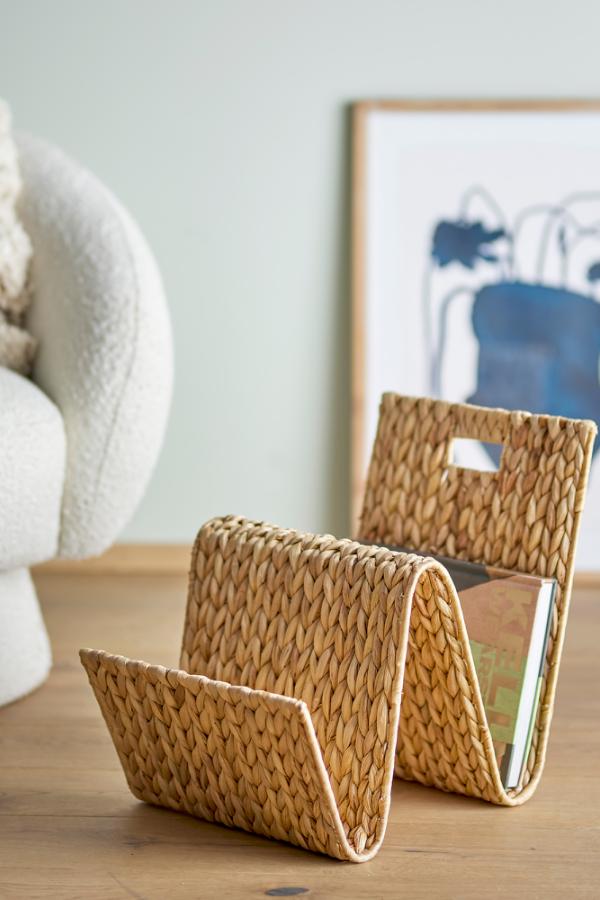Bloomingville Dex Magazine Holder, Nature, Water Hyacinth