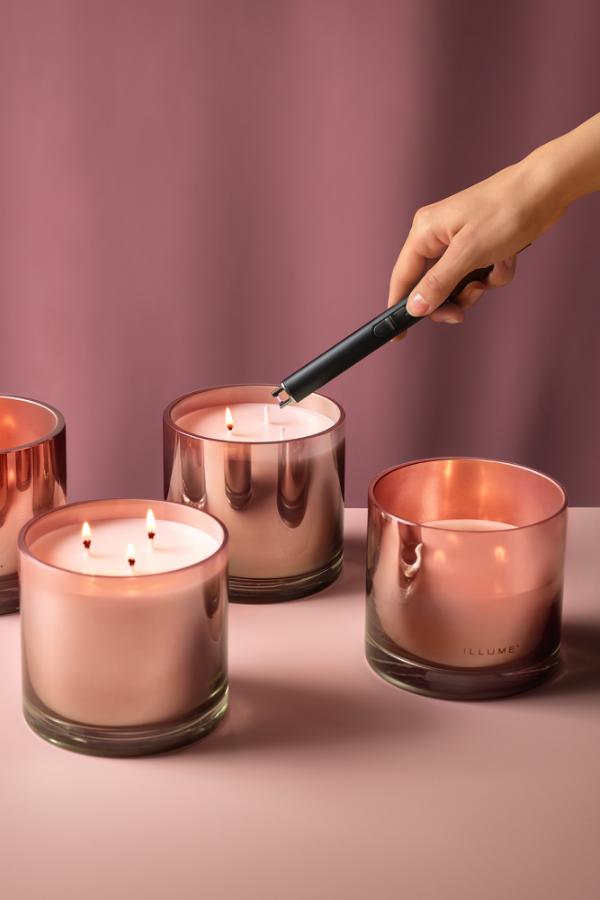 Illume Coconut Milk Mango Statement Glass Candle, Rose,