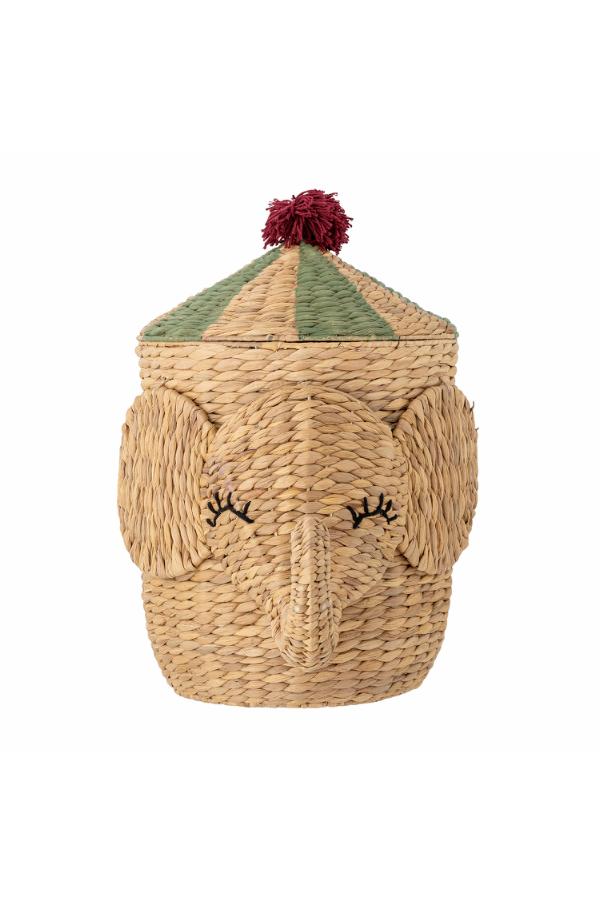 Bloomingville Mini Bobo Basket w/Lid, Nature, Water Hyacinth