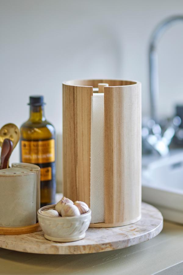 Bloomingville Celian Kitchen Paper Stand, Nature, Paulownia