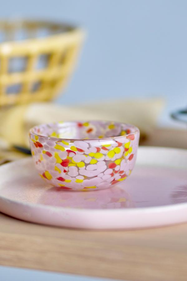 Bloomingville Lilya Bowl, Rose, Glass