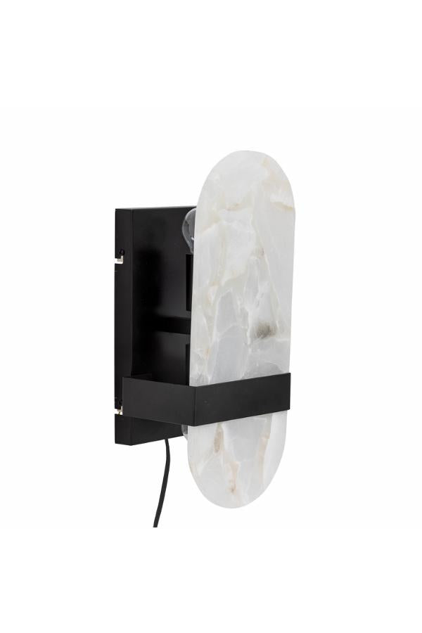 Bloomingville Taco Wall Lamp, White, Alabaster