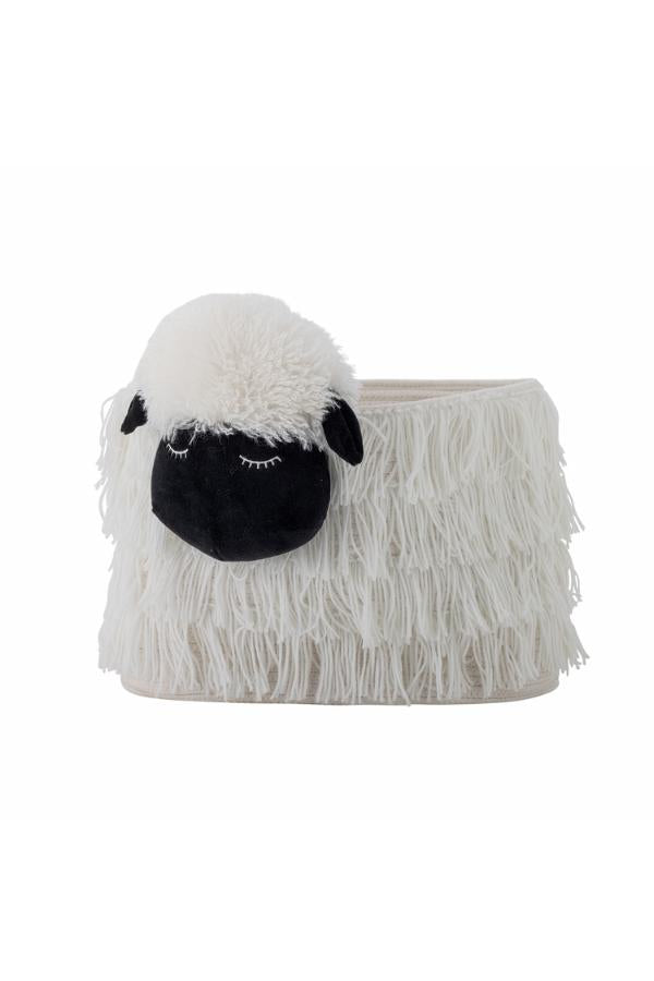 Bloomingville Mini Dolly Basket, White, Polyester