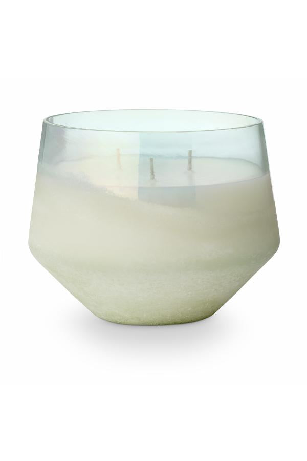 Illume Fresh Sea Salt Baltic Glass Candle, Blue,