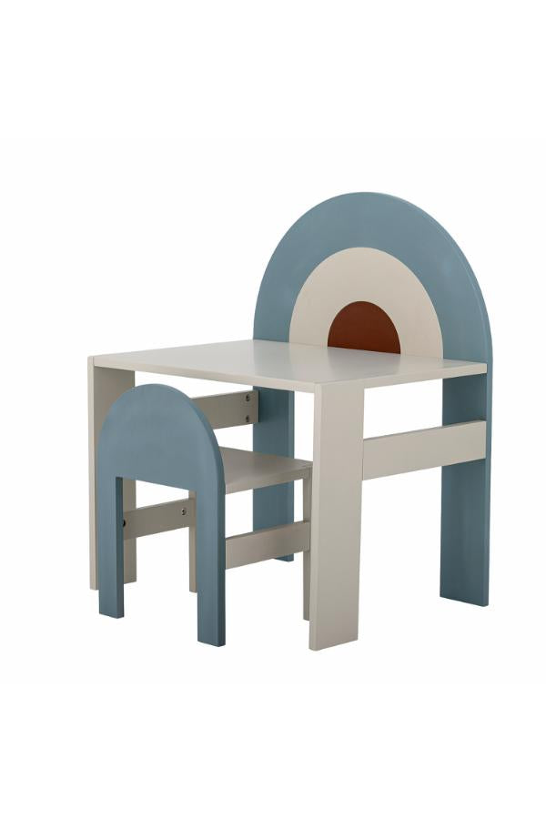 Bloomingville Mini Kiki Table & Chair Set, Multi, FSC®Mix, MDF