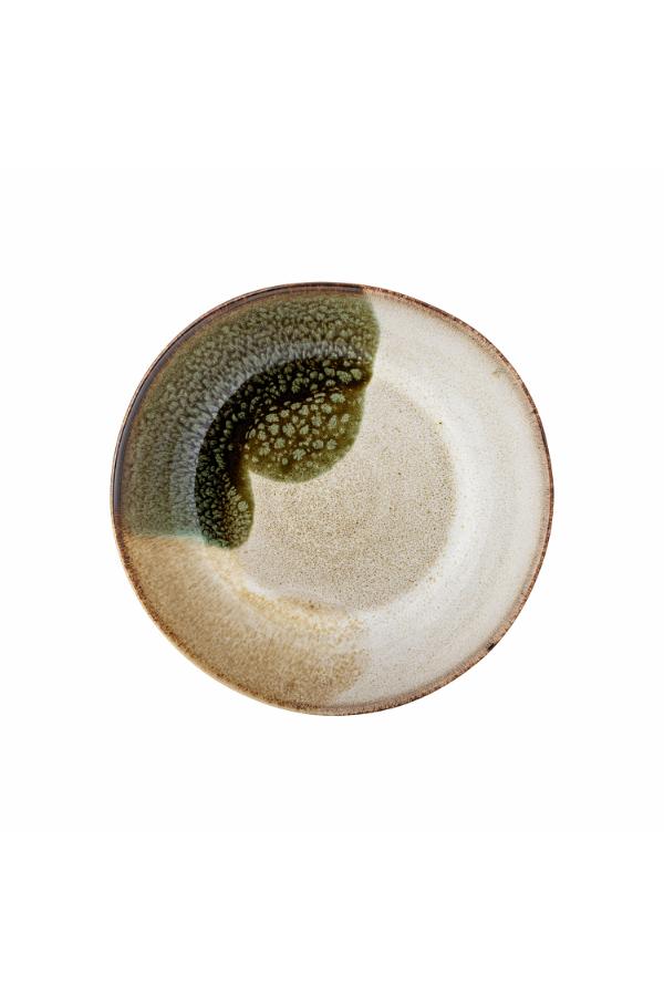 Bloomingville Jules Plate Deep, Green, Stoneware