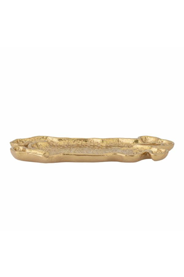 Bloomingville Lester Tray, Gold, Cast Iron
