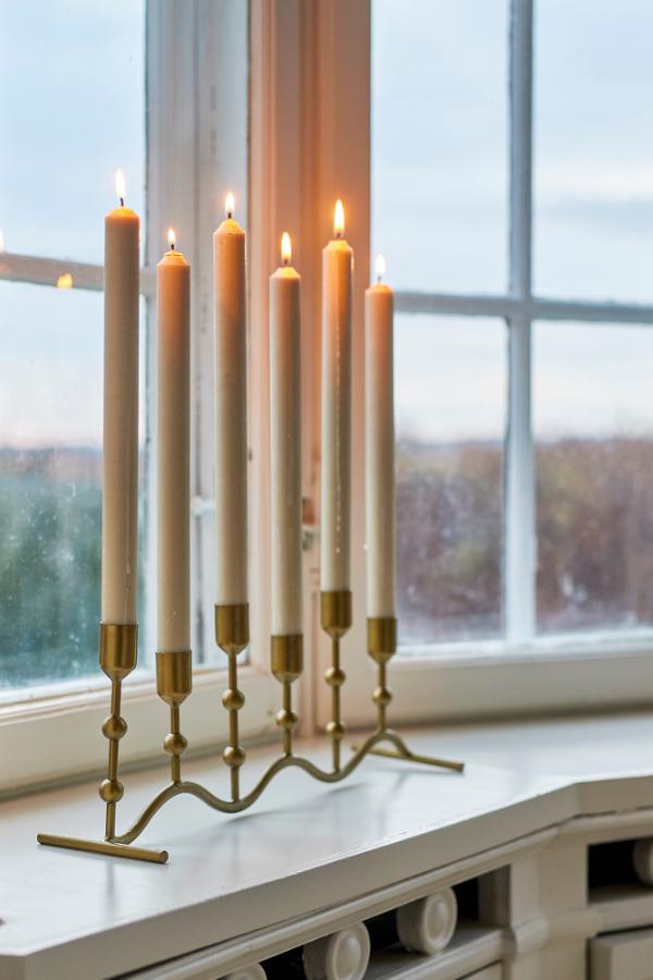 Bloomingville Kiri Candle Holder, Brass, Metal