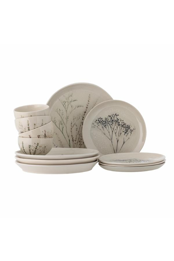 Bloomingville Bea Dinnerware Set, Nature, Stoneware