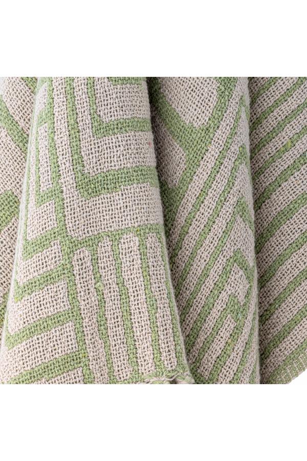 Creative Collection Velva Throw, Green, Recycled Cotton