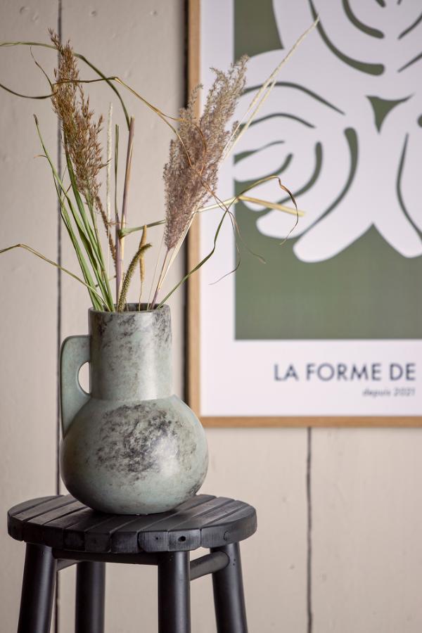 Bloomingville Tias Vase, Grey, Ceramic